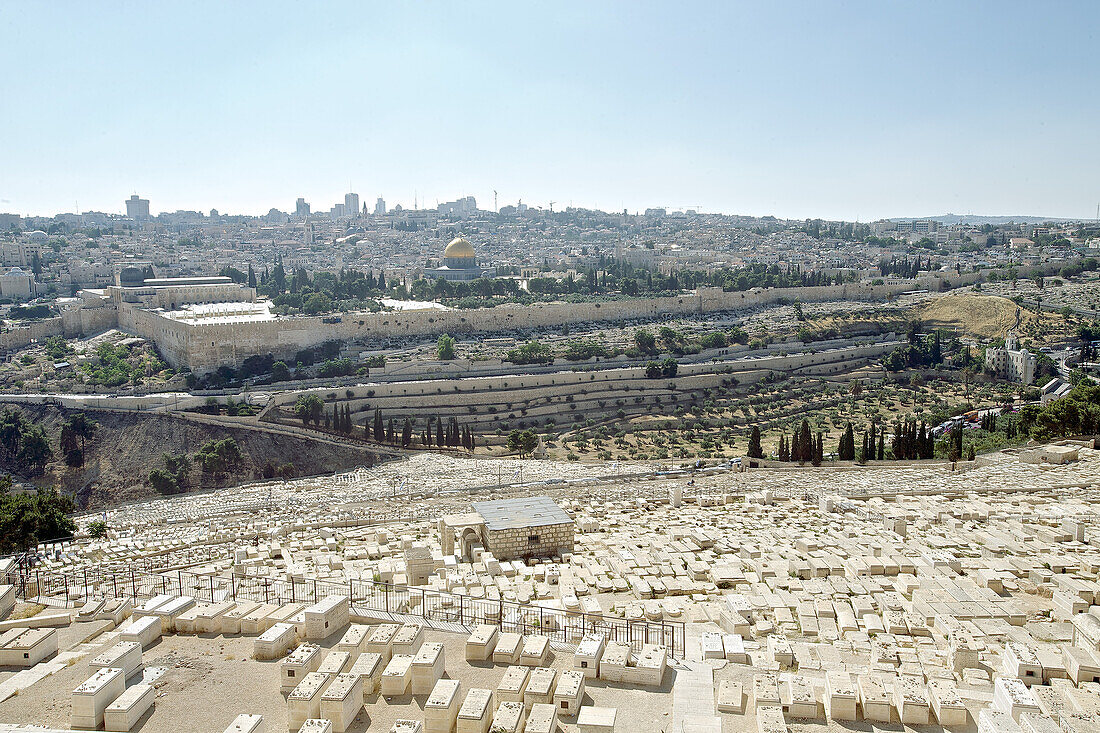 Jewish cemetery on the Mount of Olives, Jerusalem, Israel