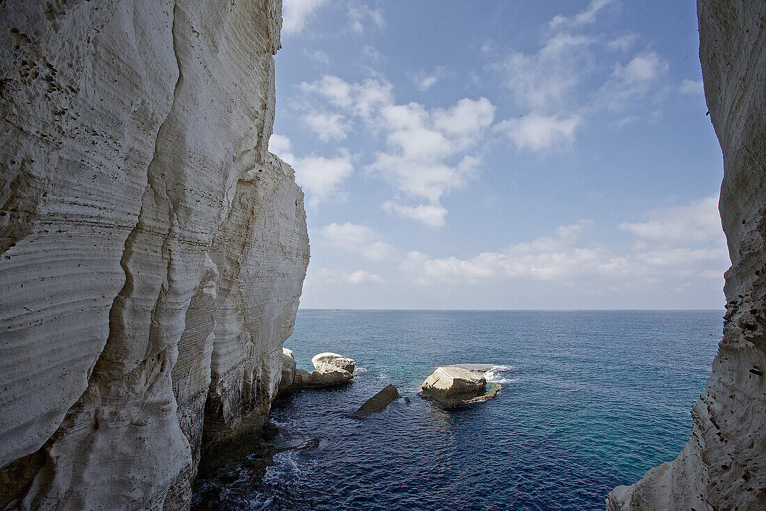 Beautiful cave by the sea, Rosch haNikra, Naharija, Israel