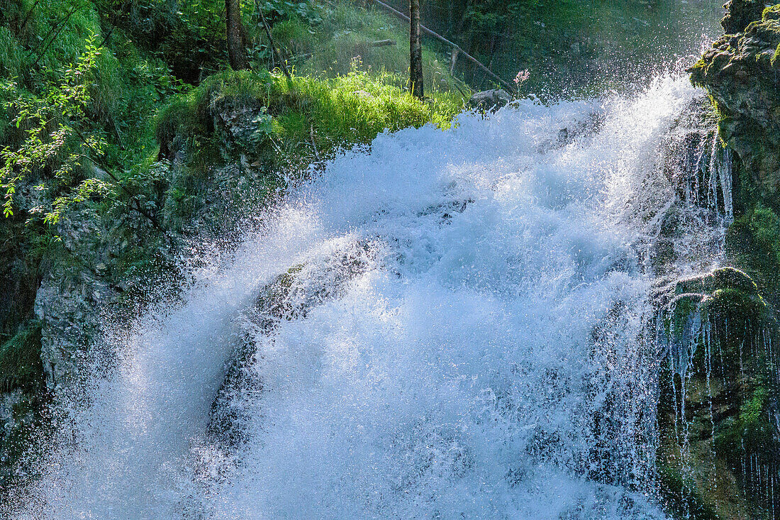 Waterfall Gollinger Wasserfall, Golling, Berchtesgaden Alps, Salzburg, Austria