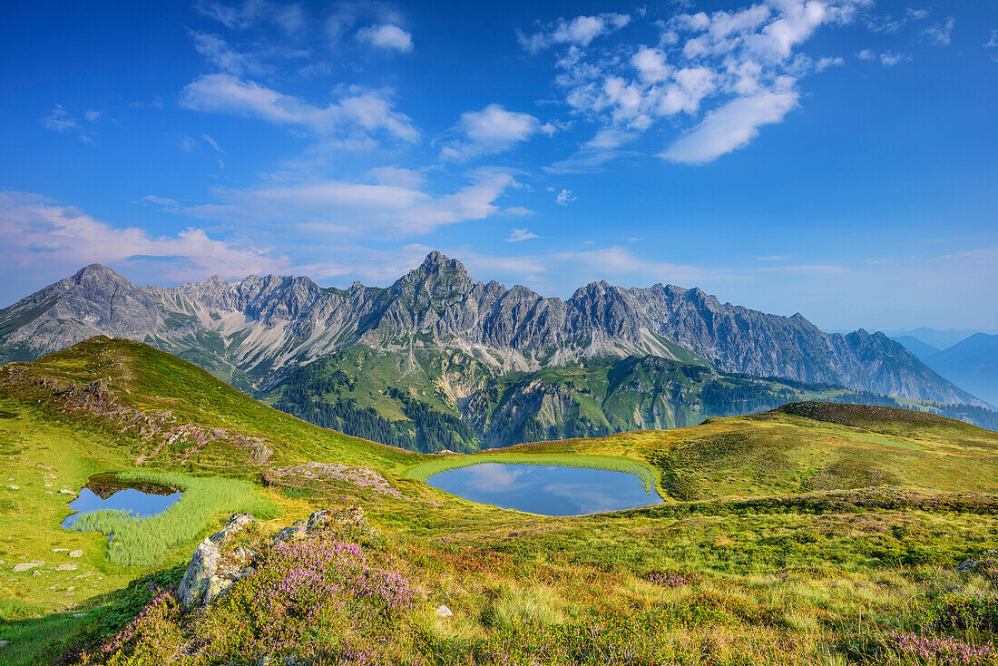 Bergseen vor Saulakopf, Zimba und Vandanser Steinwand, Rätikon, Vorarlberg, Österreich