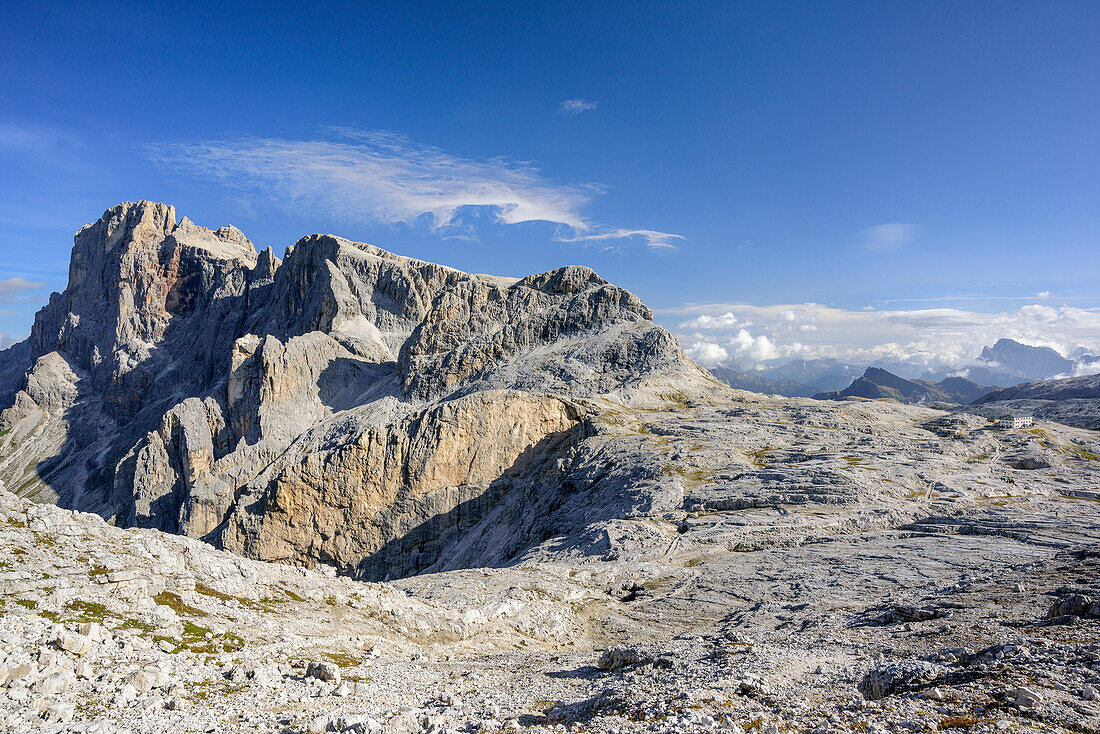 Cimon della Pala, Cima della Vezzana and Cima Corona, Pala range, Dolomites, UNESCO World Heritage Dolomites, Trentino, Italy