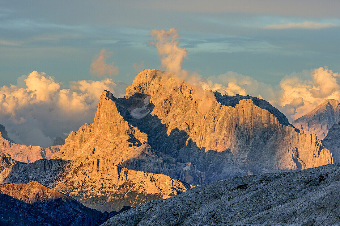 Civetta, from hut Rifugio Rosetta, Pala range, Dolomites, UNESCO World Heritage Dolomites, Trentino, Italy