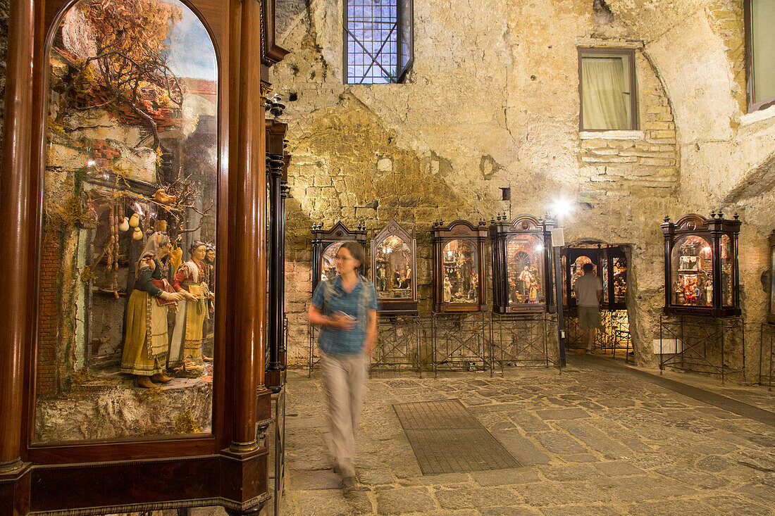 Naples underground, Sotterranea, subterranean tour, yellow tufa, ancient Roman cistern, historic centre, Naples, Napoli, Italy