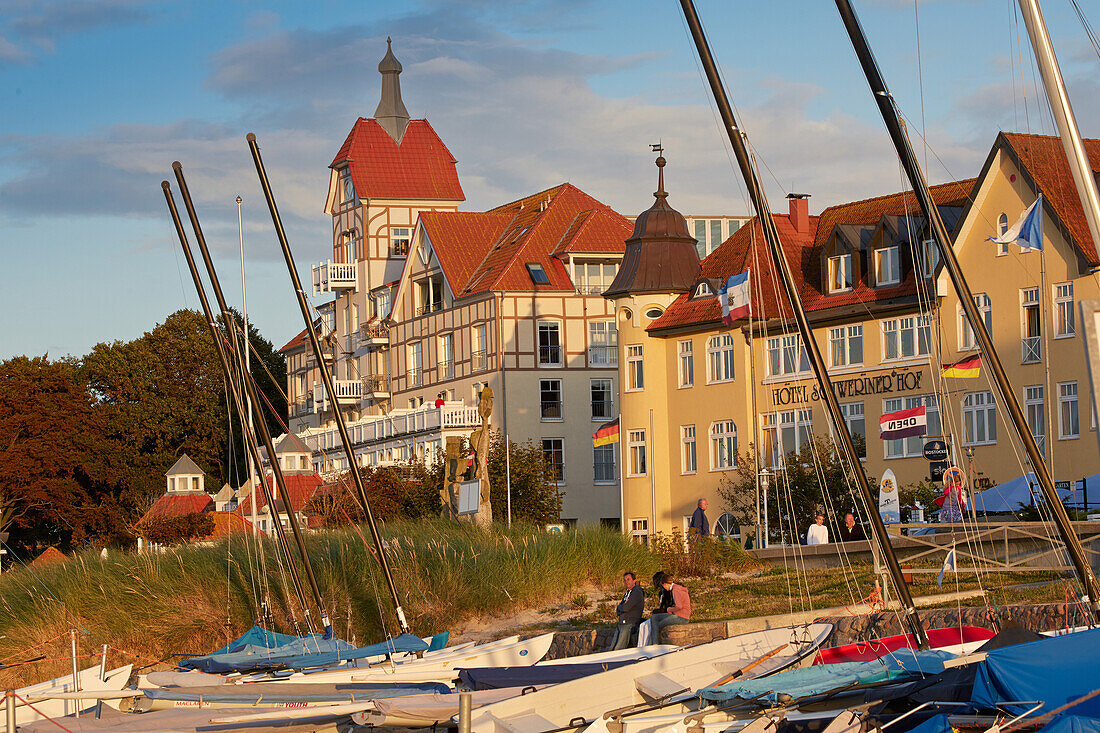 Seaside Resort architecture in Kuehlungsborn, Baltic Sea Coast, Mecklenburg Western Pomerania, Germany