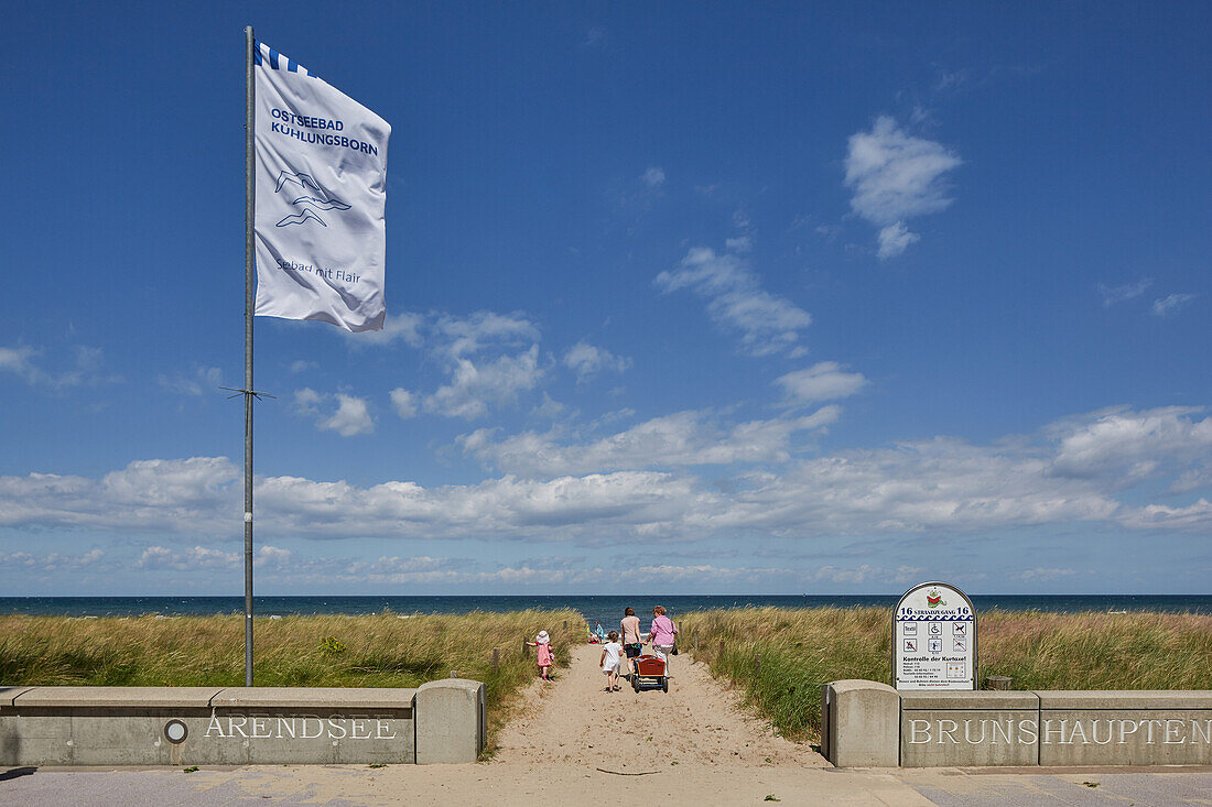 Access to the beach in Kuehlungsborn, Baltic Sea Coast, Mecklenburg Western Pomerania, Germany