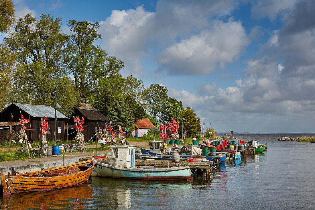 Fischereihafen in Ueckermünde, Mecklenburg Vorpommern, Deutschland