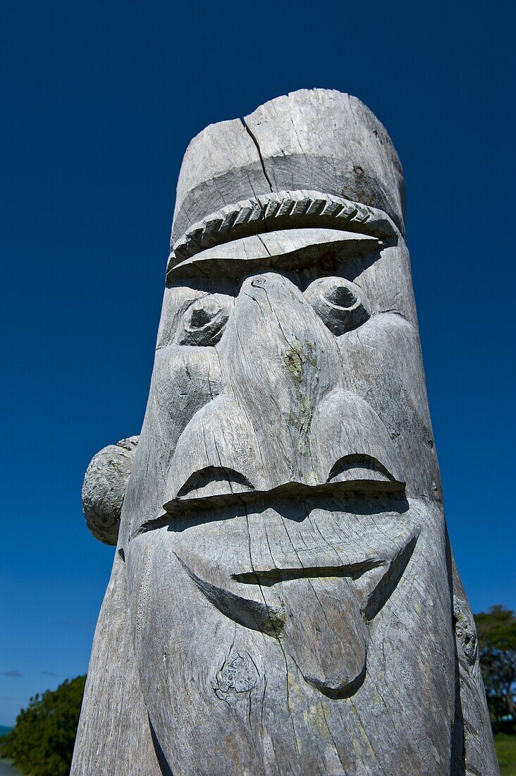 Traditional wood carving at the Ile des Pins, New Caledonia, Melanesia, South Pacific, Pacific