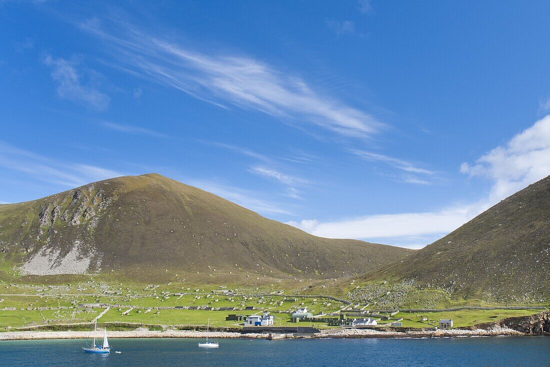 Village Bay, Hirta island, St. Kilda Islands, Outer Hebrides, Scotland, United Kingdom, Europe