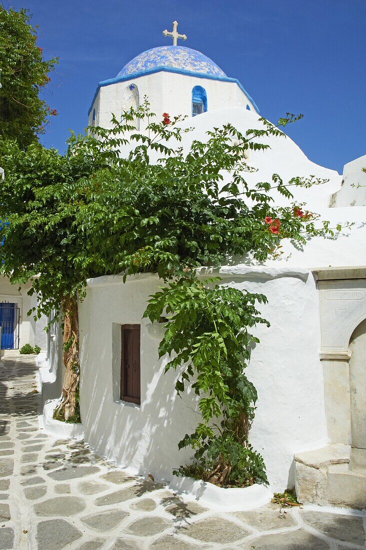 Church, Hora (Chora) Parikia, Paros, Cyclades, Greek Islands, Greece, Europe