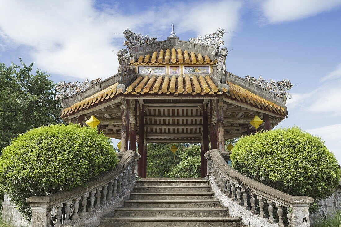 A pagoda in the grounds of the Imperial Citadel, Hue, UNESCO World Heritage Site, Vietnam, Indochina, Southeast Asia, Asia