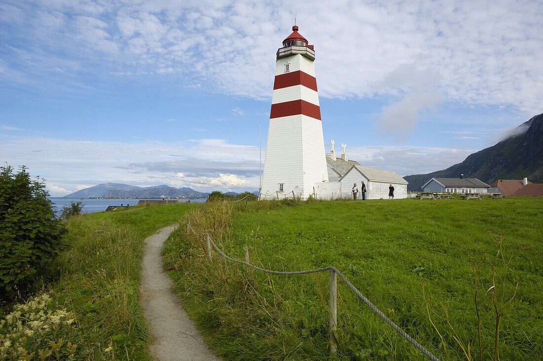 Alnes Lighthouse, Godoya, near Alesund, More og Romsdal, Norway, Scandinavia, Europe