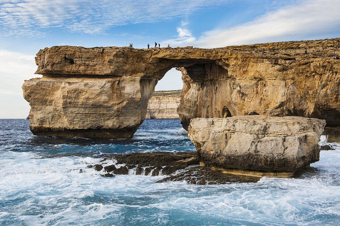 Famous sea arch, the Azure Window, Gozo, Malta, Mediterranean, Europe