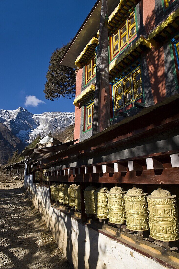 Namche Gompa (Monastery), Namche Bazaar, Solu Khumbu Region, Nepal, Himalayas, Asia