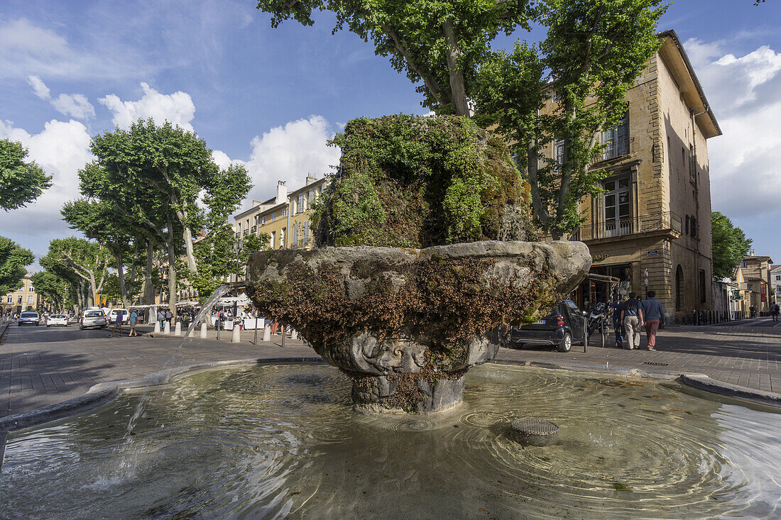 Cours Mirabeau,  Brunnen,  Aix en Provence,  Frankreich