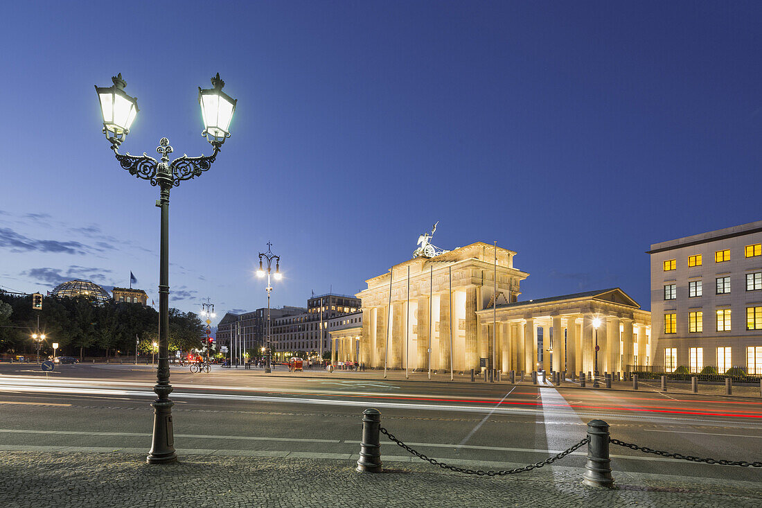 Brandenburg Gate at Twilight,  Reichstag,  Berlin