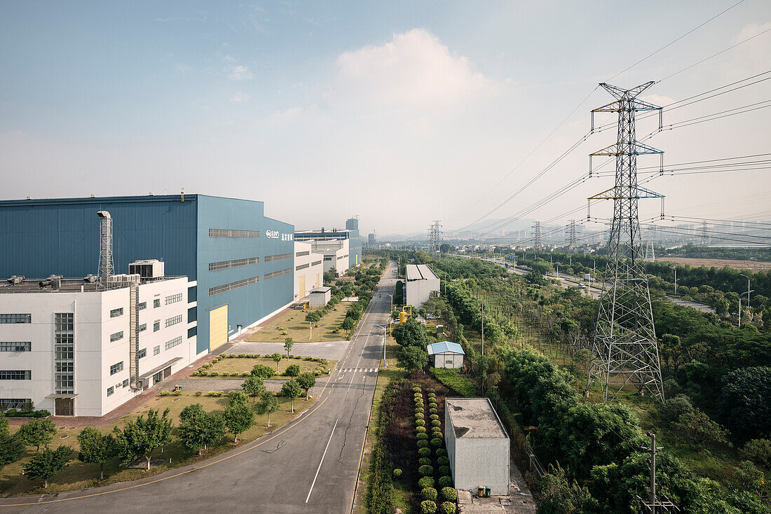 industrial area near Nansha, Guangzhou, Guangdong province, Pearl River Delta, China