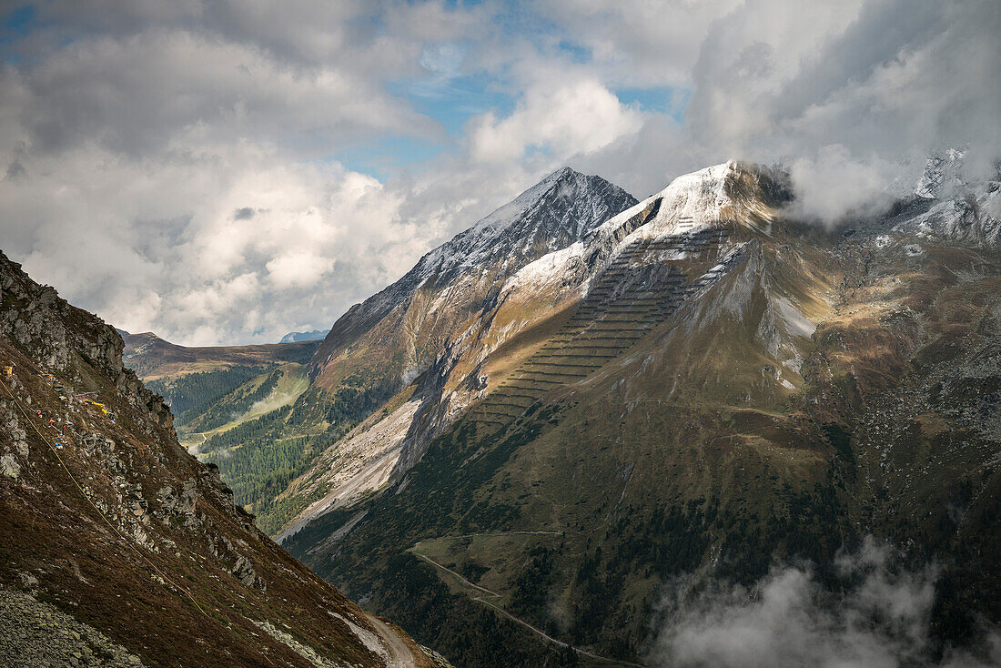 Ausblick beim Hintertuxer Gletscher, Zillertal, Tirol, Österreich, Alpen