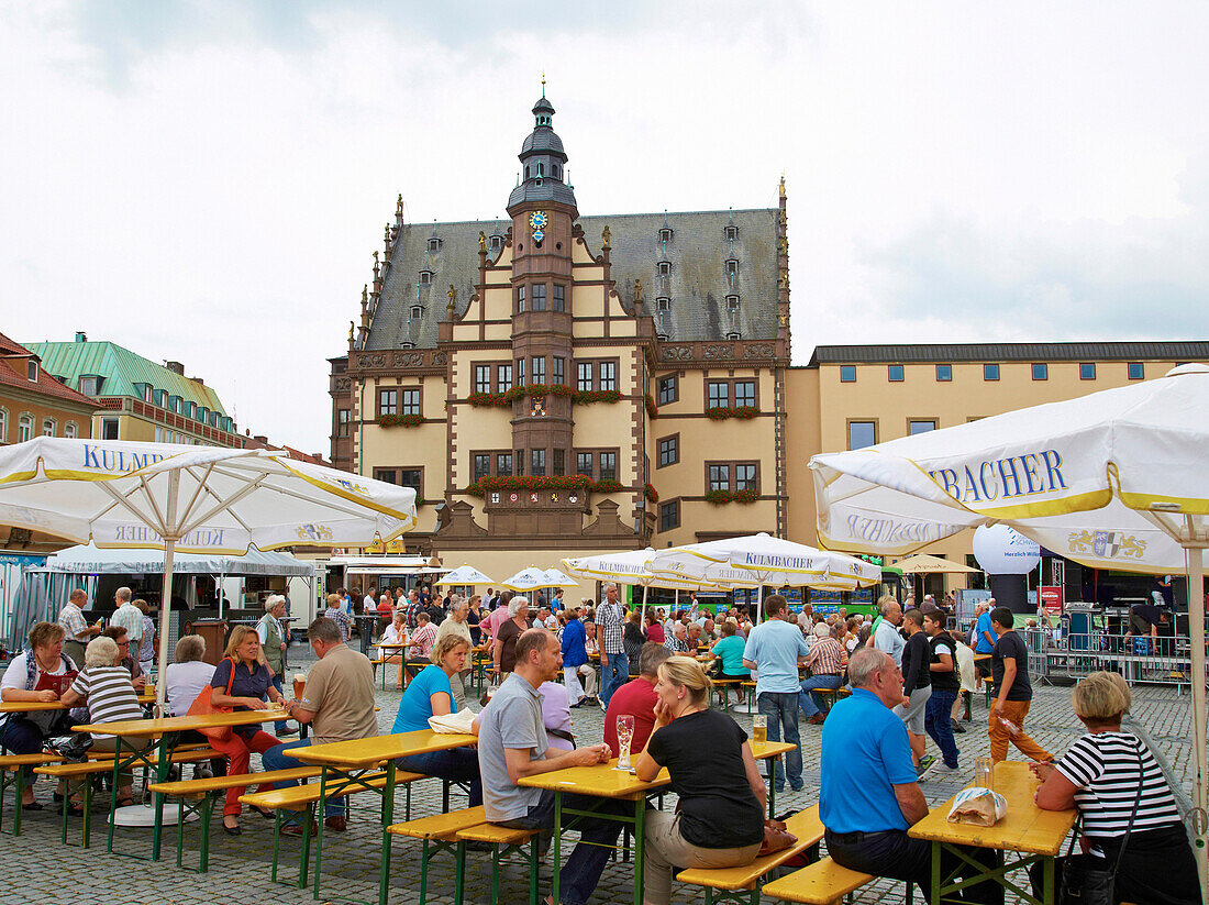 Stadtfest Schweinfurt, Rathaus, Markt, Unterfranken, Bayern, Deutschland, Europa