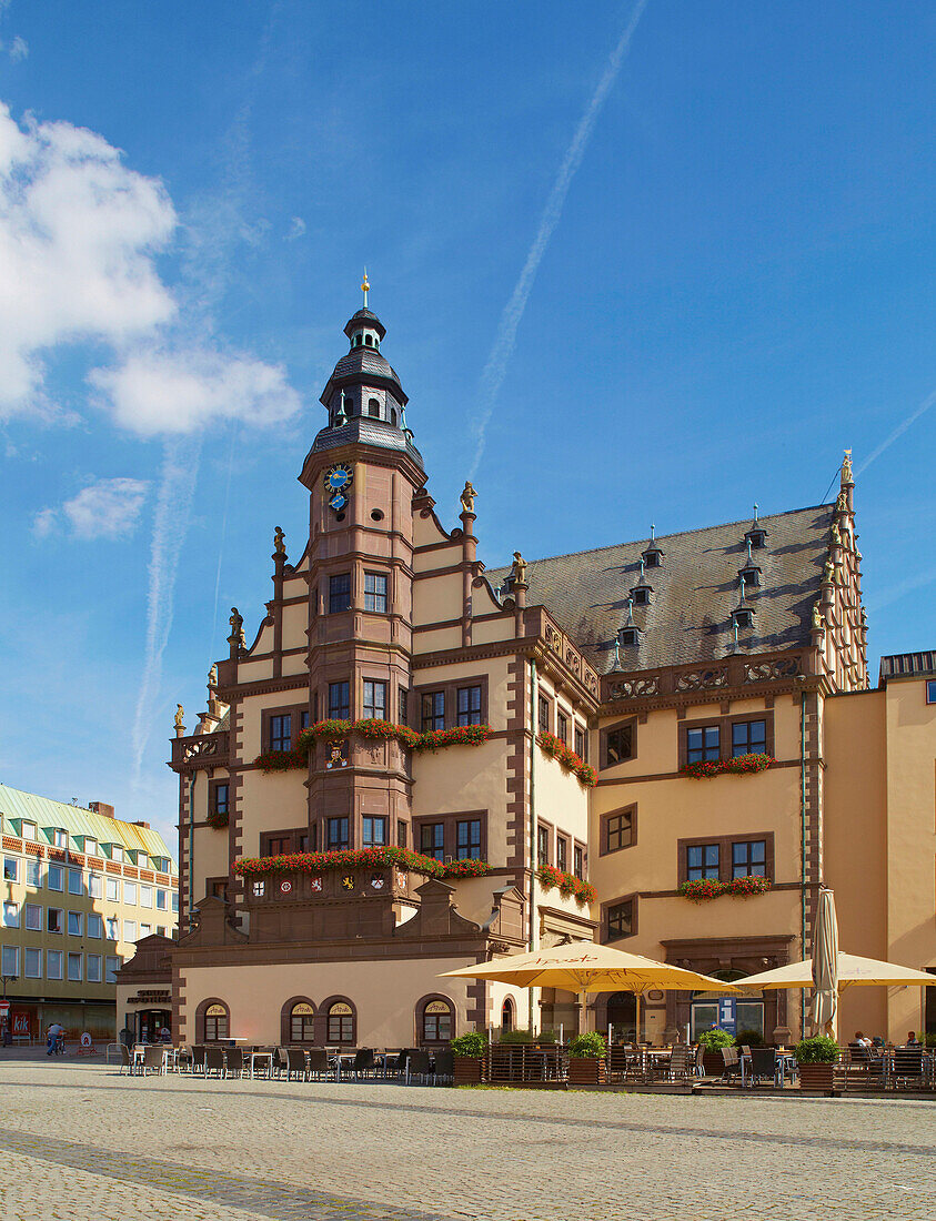 Town hall, Renaissance, Markt, Schweinfurt, Unterfranken, Bavaria, Germany, Europe