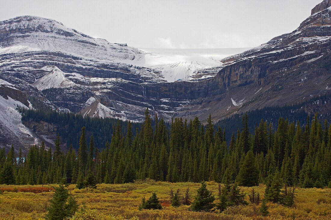 Bow Glacier und Bow Glacier Falls, Banff National Park, Rocky Mountains, Alberta, Kanada