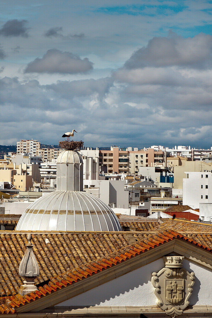 Blick vom Turm, Kathedrale Sé, Largo da Sé, Faro, Algarve, Portugal