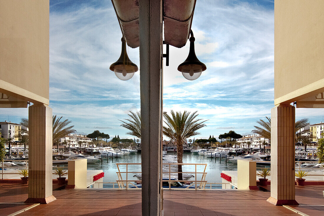 Reflection, harbour, Vilamoura, Algarve, Portugal