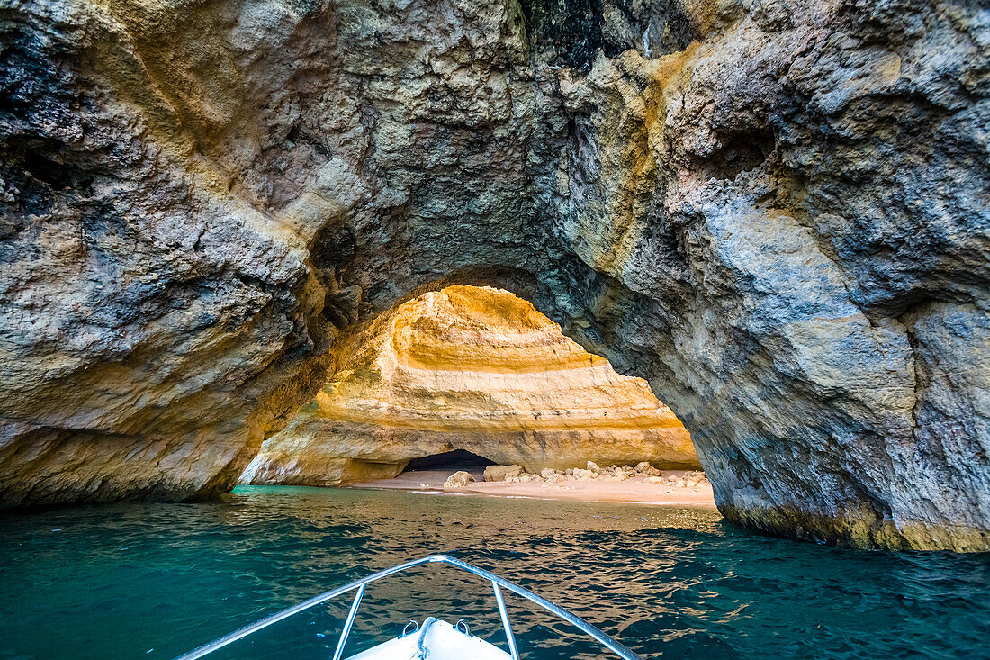 Boat trip to grotto O Algar, Algarve, Portugal
