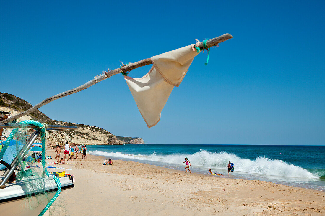 Beach, Salema, Vila do Bispo, Costa Vicentina, Algarve, Portugal