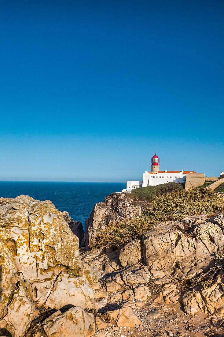 Leuchtturm, Cabo de Sao Vicente, Costa Vicentina, Algarve, Portugal