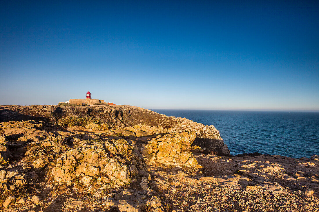 Leuchtturm, Cabo de Sao Vicente, Costa Vicentina, Algarve, Portugal