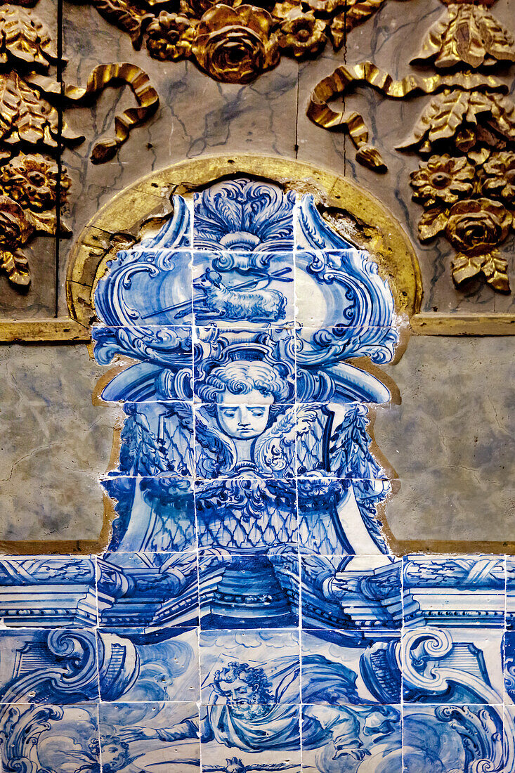 Kachelbild (Azulejos), Regionalmuseum in Kloster Nossa Senhora da Conceicao, Beja, Alentejo, Portugal