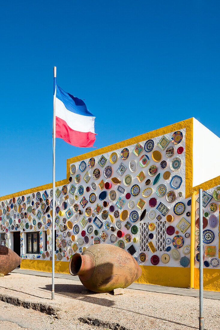 Kachelverkauf, Haus mit Kacheln bei Vila do Bispo, Costa Vicentina, Algarve, Portugal