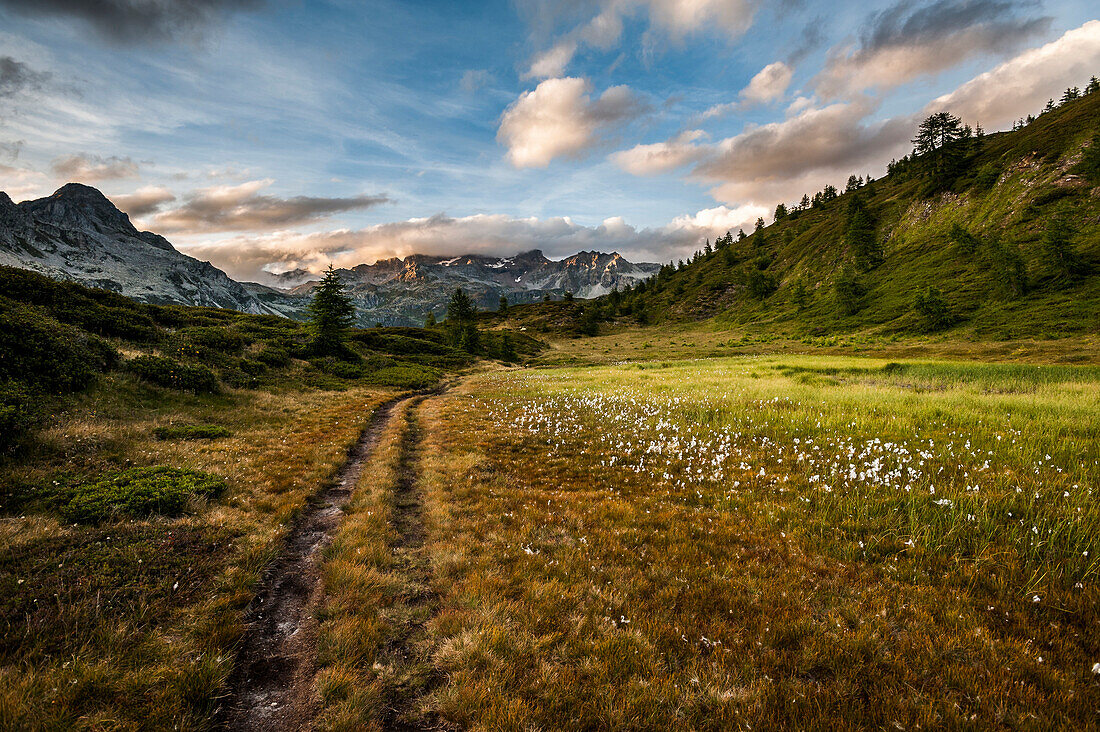 Landscpe of muontains in Devero Natural Park, Lepontine Alps.