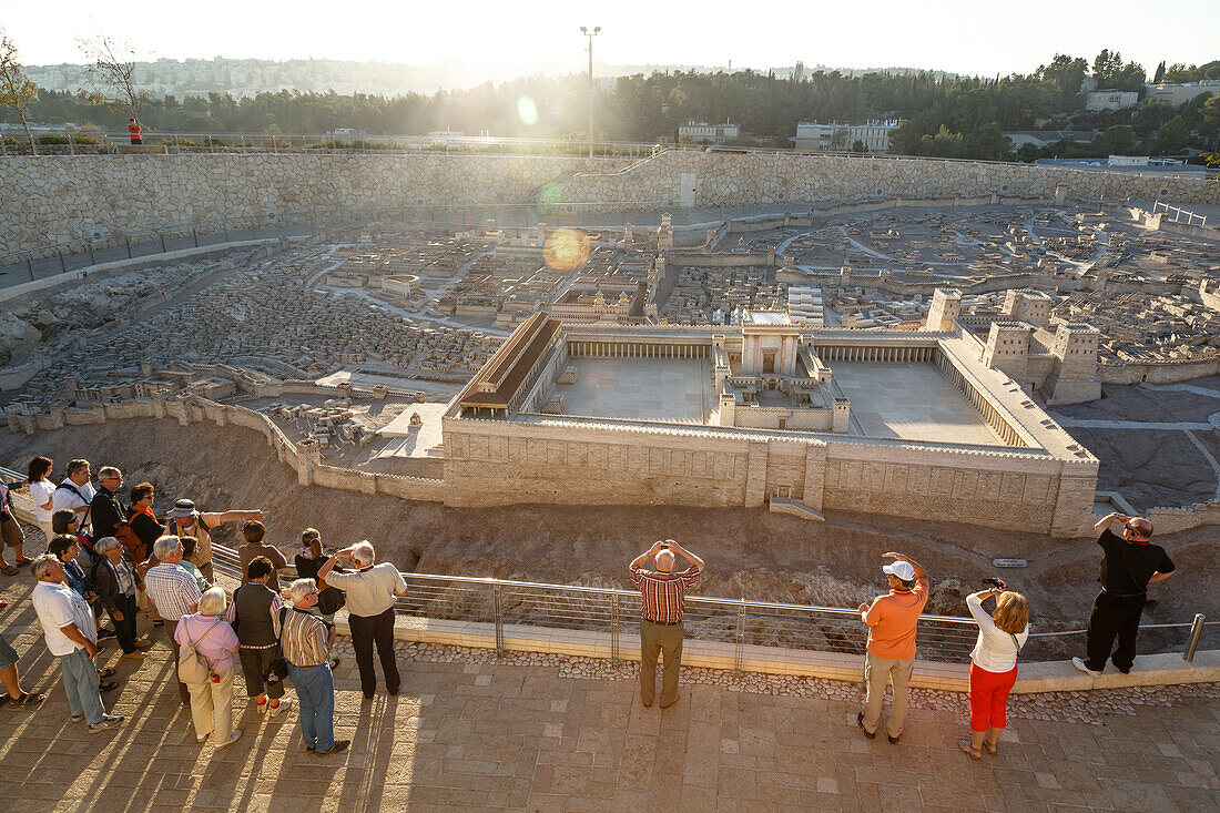 Model of Jerusalem in the late second temple period, Israel Museum, Jerusalem, Israel, Middle East