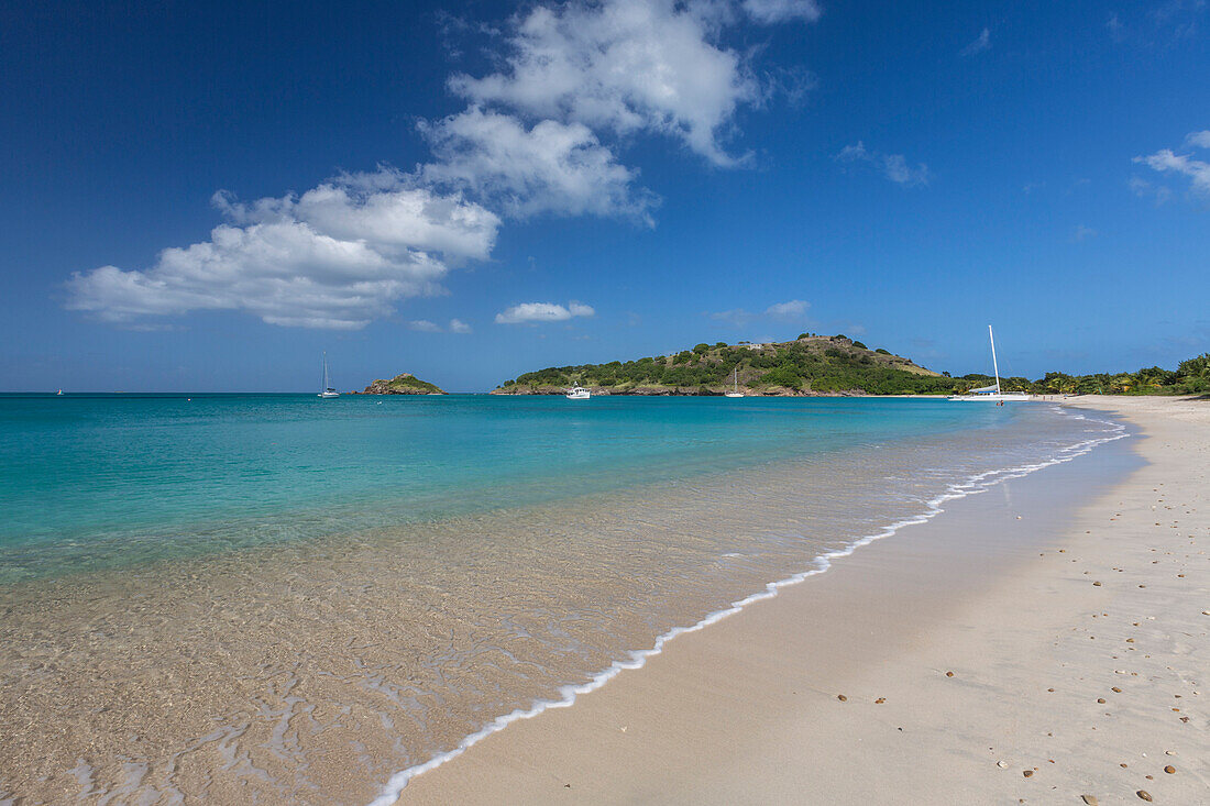 Deep Bay, a beach on the island of Antigua, Leeward Islands, West Indies, Caribbean, Central America