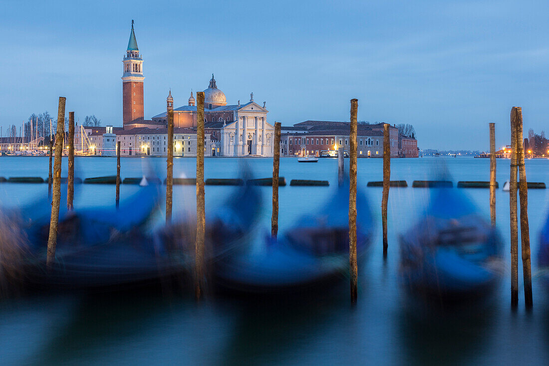 Dawn view to San Giorgio Maggiore, Venice, UNESCO World Heritage Site, Veneto, Italy, Europe