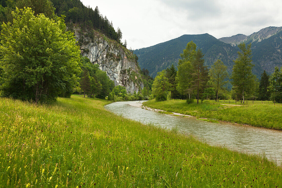 Ammer valley near Oberammergau, Bavaria, Germany