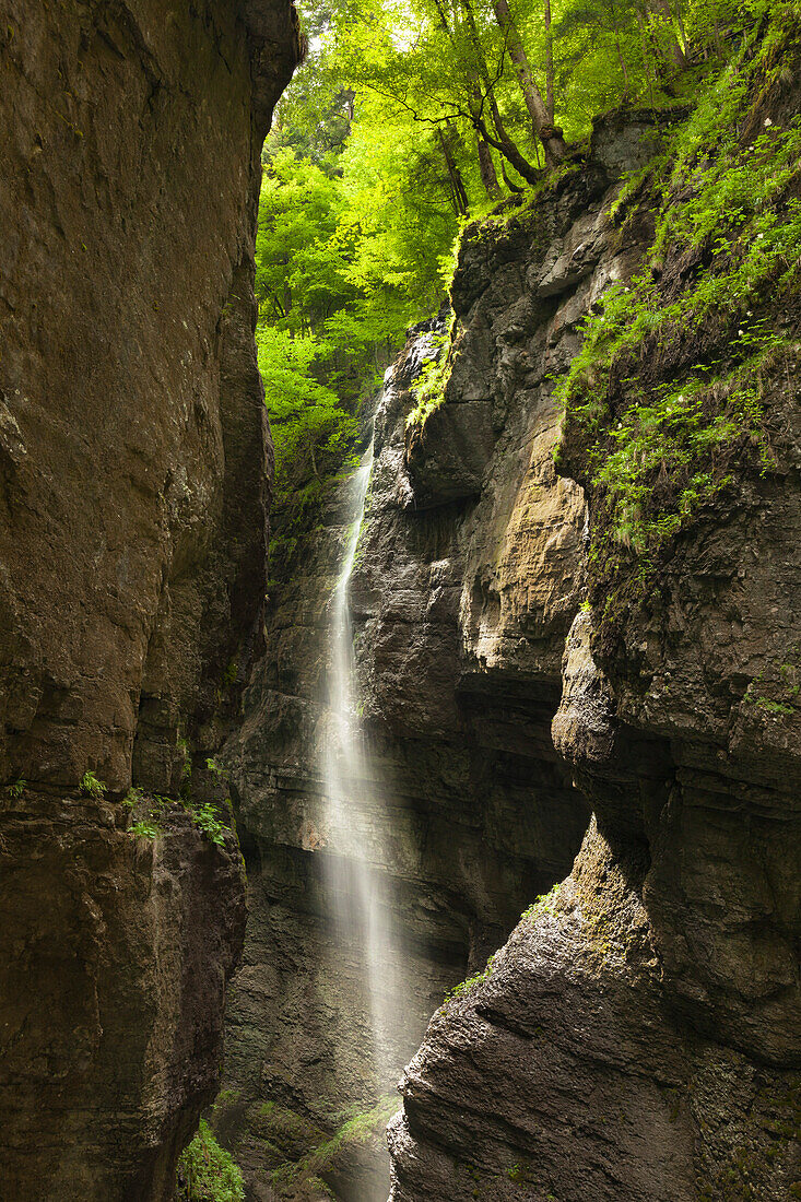 Partnachklamm, near Garmisch-Partenkirchen, Werdenfels region, Bavaria, Germany