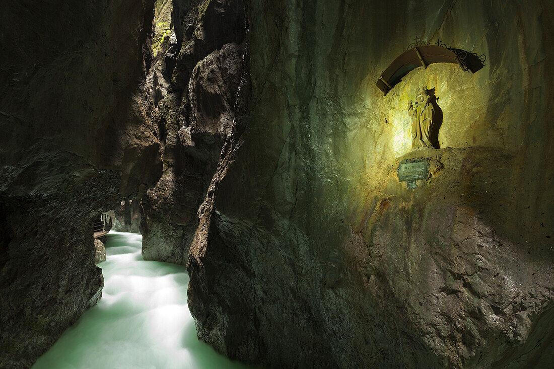 Partnachklamm, bei Garmisch-Partenkirchen, Werdenfelser Land, Bayern, Deutschland