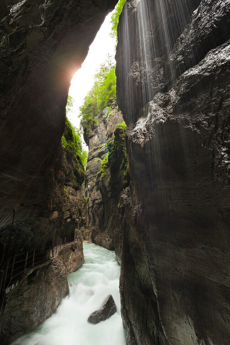 Partnachklamm, near Garmisch-Partenkirchen, Werdenfels region, Bavaria, Germany