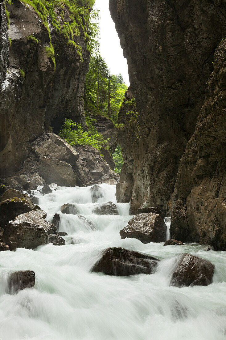 Partnachklamm, near Garmisch-Partenkirchen, Werdenfels region, Bavaria, Germany