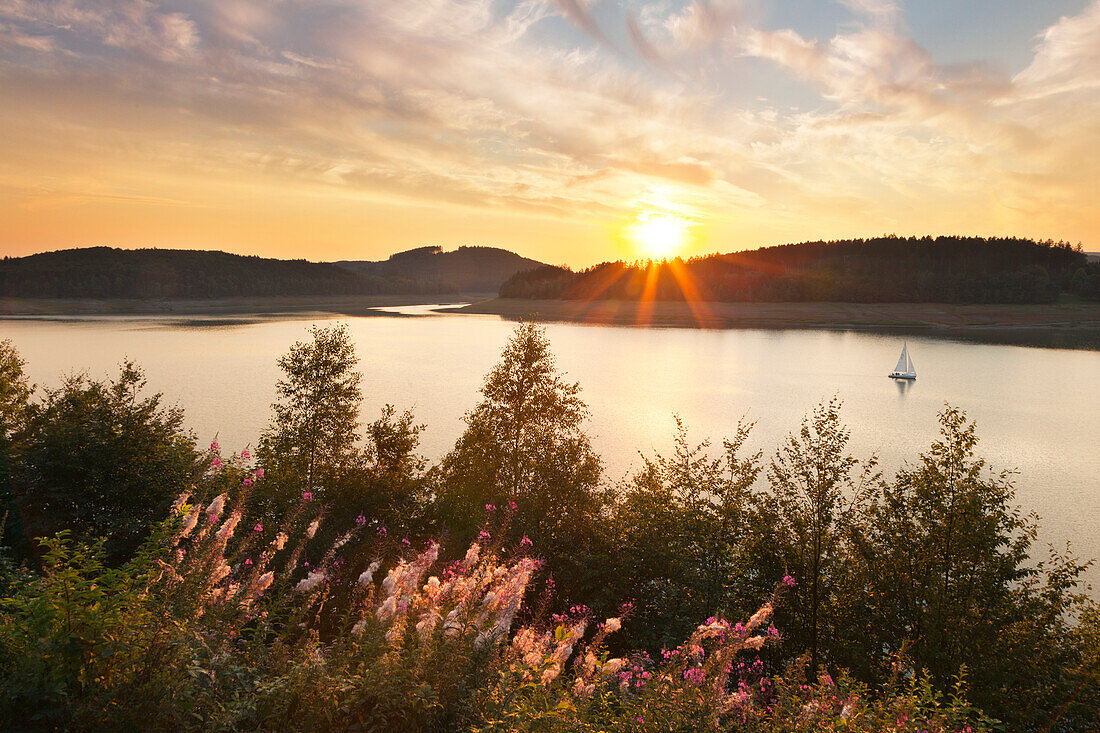 Biggesee bei Attendorn, Rothaargebirge, Sauerland, Nordrhein-Westfalen, Deutschland