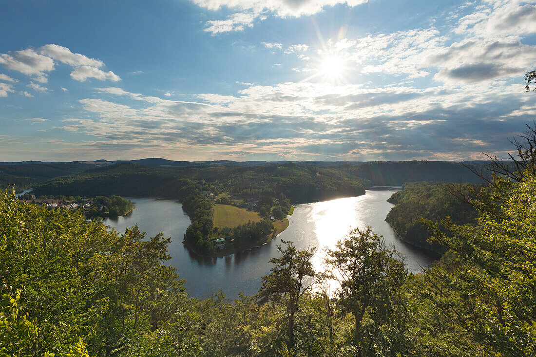 Saale-Stausee bei Saaldorf, Naturpark Thüringer Schiefergebirge / Obere Saale, Thüringen, Deutschland