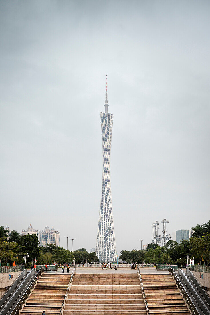 iconic tv tower of Guangzhou, Guangdong province, Pearl River Delta, China