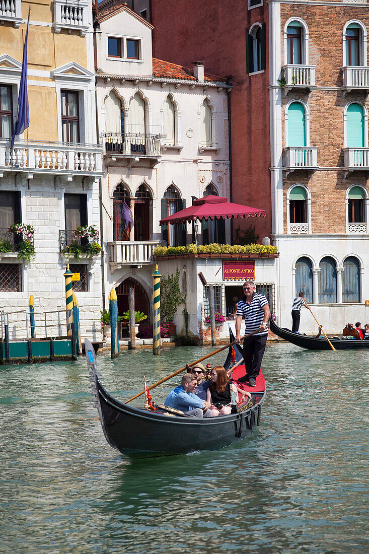 A gondola on the Grand Canal, Venice, Italy