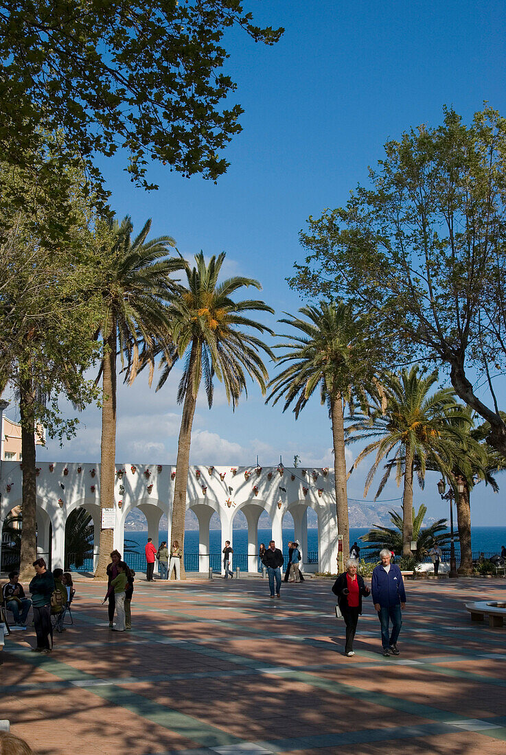 Europe, Spain, Andalucia, Costa Del Sol, Nerja, Balcon De Europa