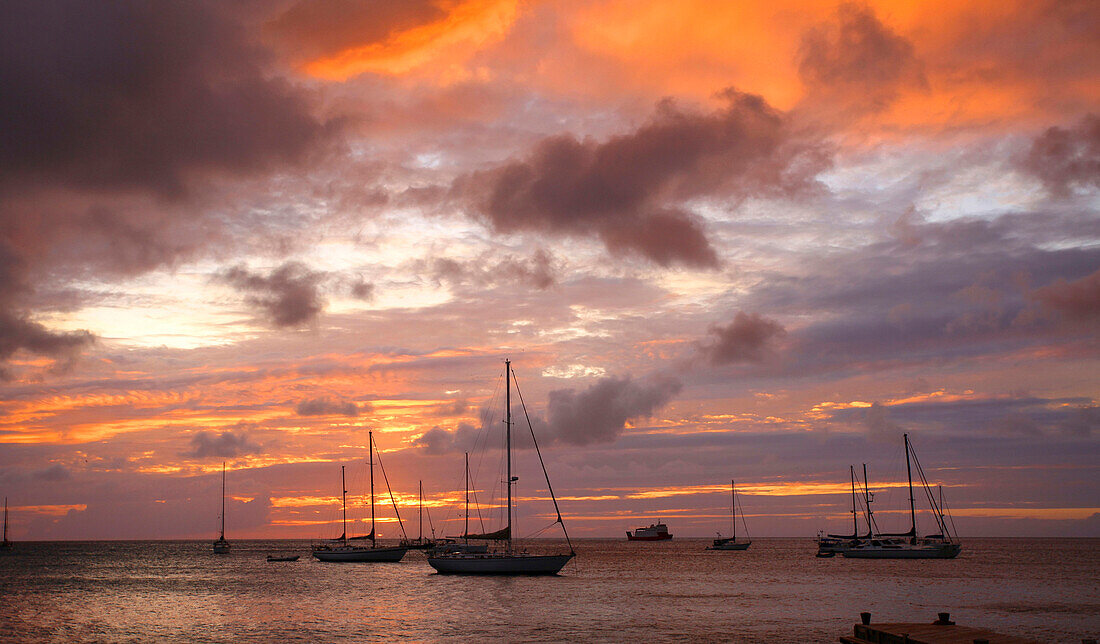 Port Elizabeth at dusk, Bequia, St. Vincent and the Grenadines
