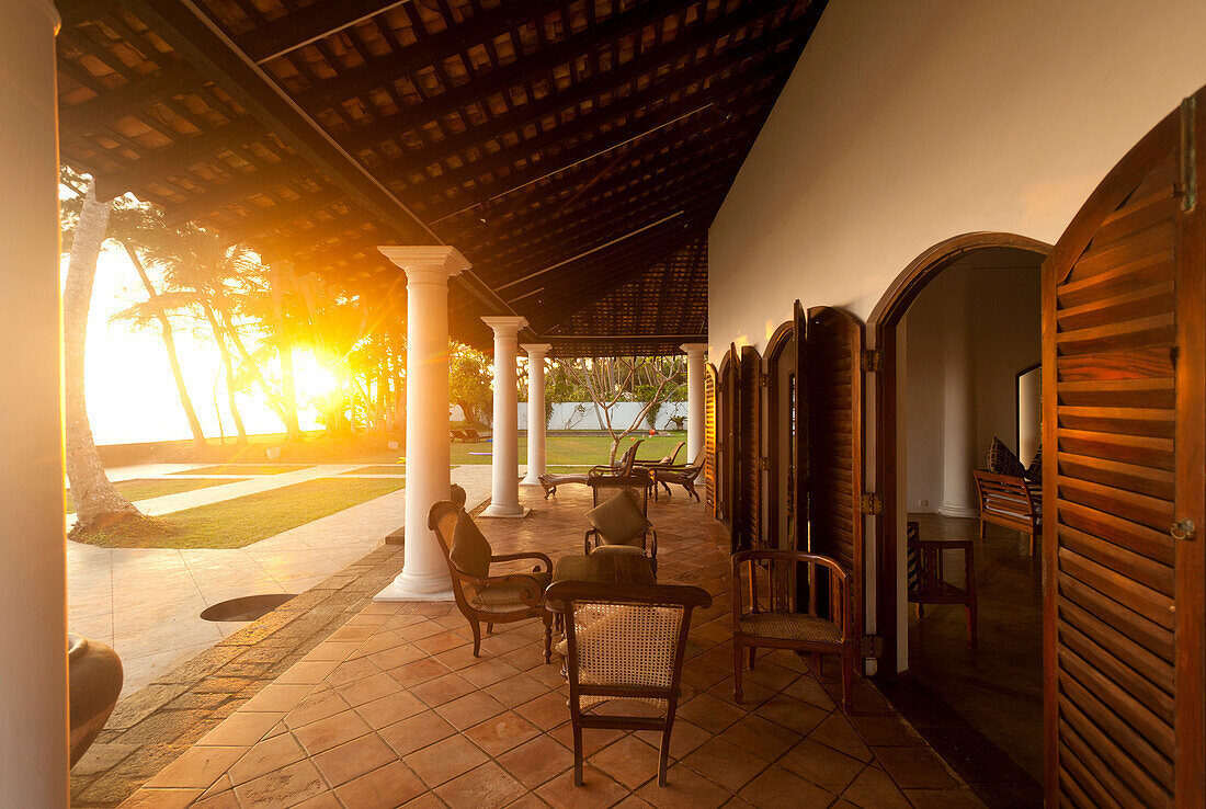 Villa If at dusk, near Unawatuna, Thalpe, Sri Lanka