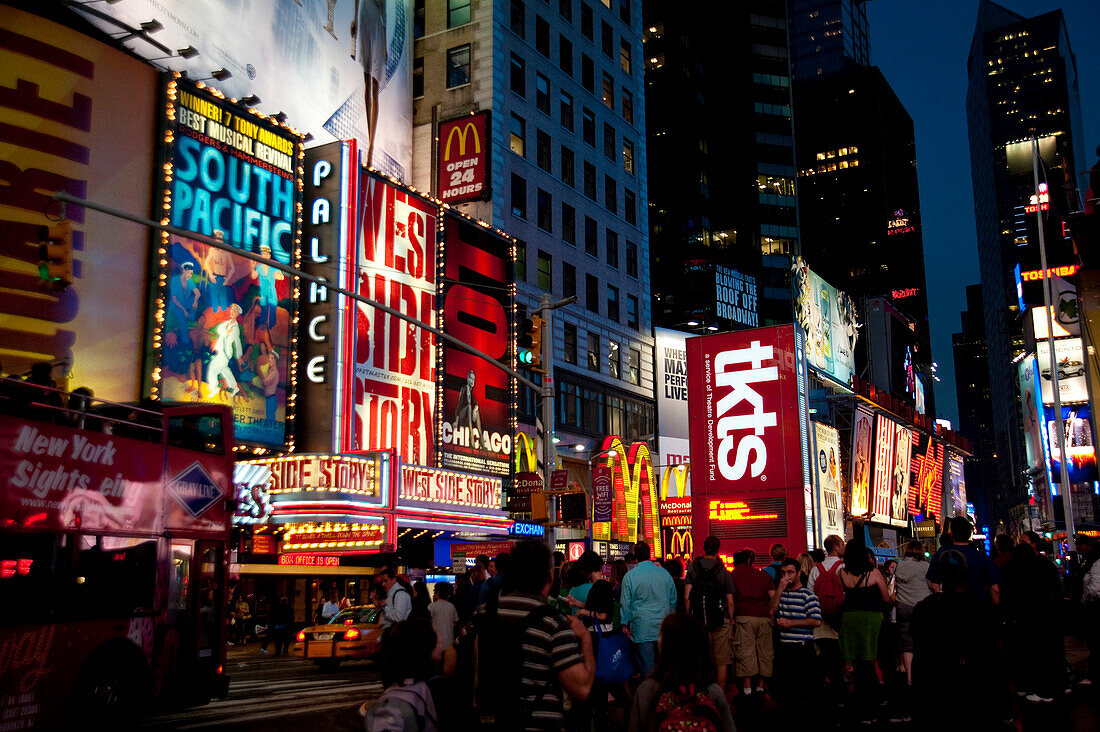 Lights In Times Square, Manhattan, New York, Usa