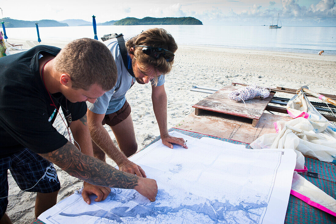 A group of backpackers decide to build their own raft and attempt to raft from Langkawi, Malaysia to Ko Lipe, Thailand, Cenang, Langkawi, Malaysia